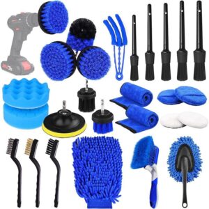 Drill brush attachment